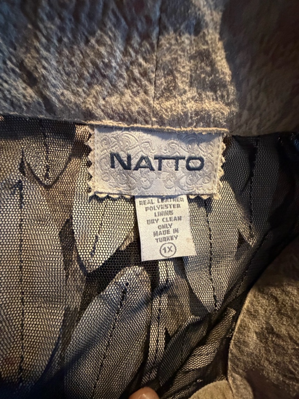 Natto Rare Gold Metallic Black Mesh Braided Leather Sheer Lightweight Jacket - Picture 9 of 9